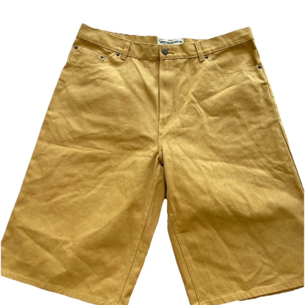 🆕GB Denim Laboratory 802 jeans men’s tan/brown all cotton‎ short SZ W38 NWT L15